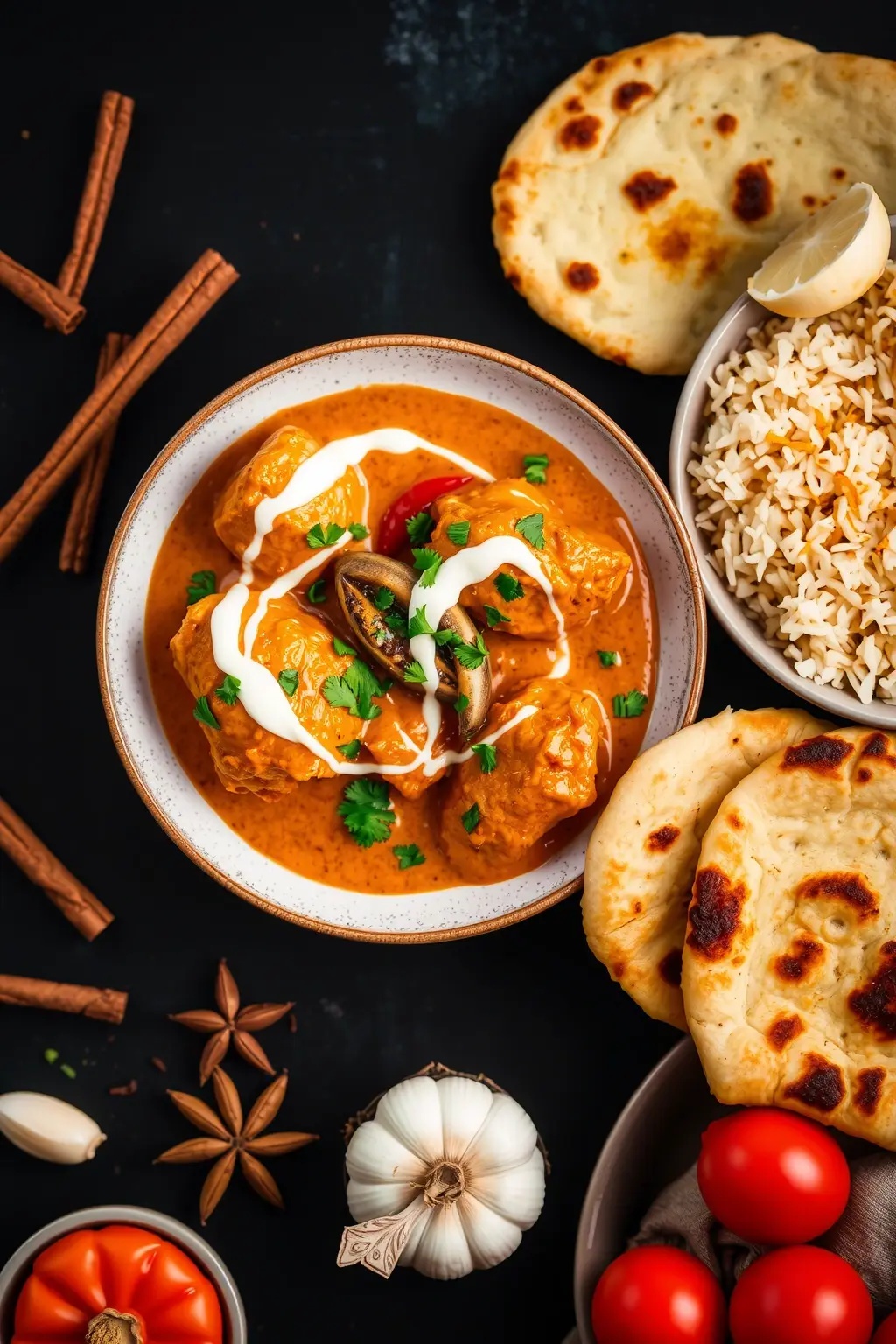 Midnight Masala Magic - A quick, flavorful twist on traditional butter chicken, featuring bold spices and a creamy coconut finish that will transport your taste buds straight to the streets of Delhi—without leaving your kitchen.