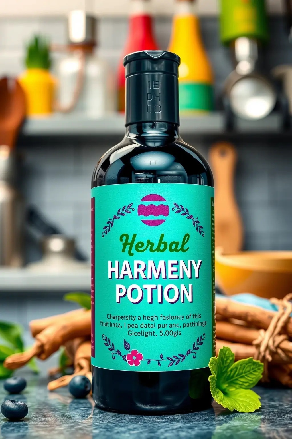 Herbal Harmony Potion - A delicate blend of parsley, spinach, and a hint of basil invites you to a calm retreat. This potion is not just a drink; it&rsquo;s a serene sip that wraps around your senses, soothing and invigorating all at once.