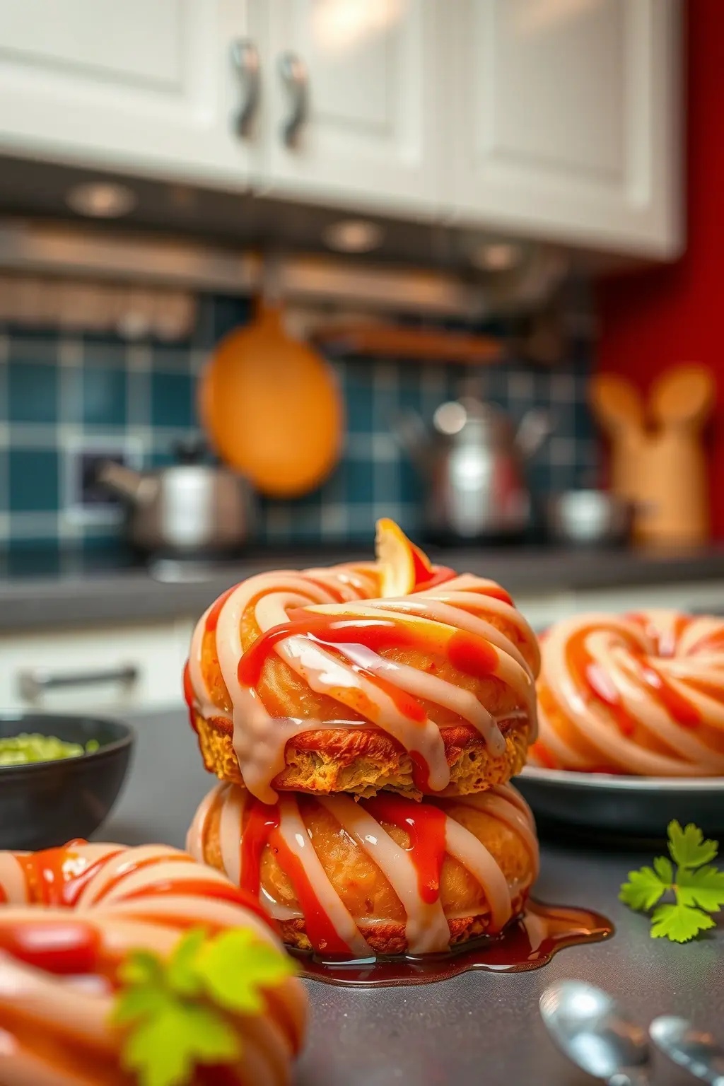 Maple Glazed Whimsy - A modern twist on the classic, these Apple Cider Donuts are crowned with a luscious maple glaze, evoking the syrupy goodness of a sunlit morning. Each bite is a gentle reminder of the beauty in everyday indulgences and the art of savoring life's simplest pleasures.