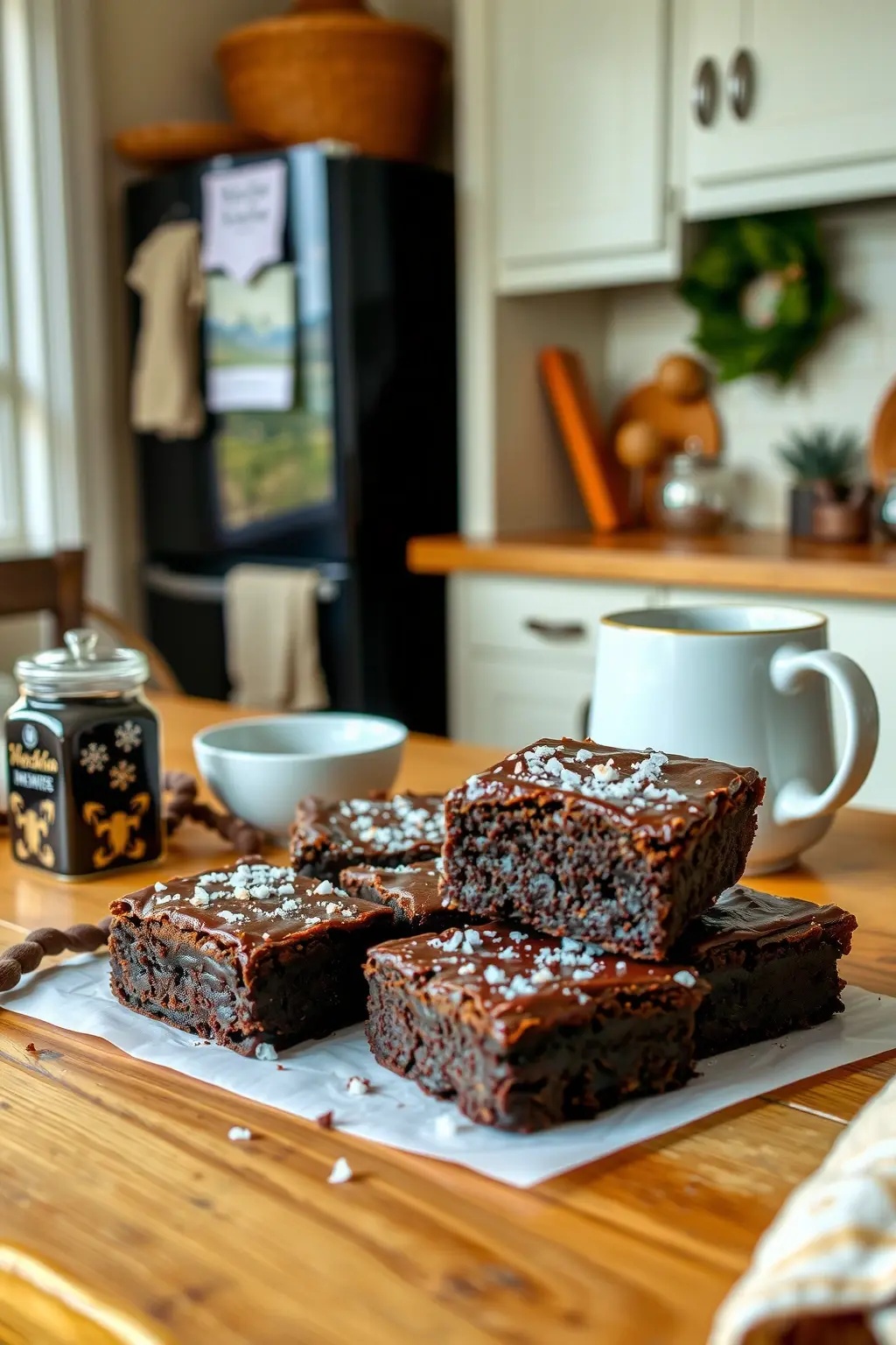 Midnight Cocoa Coma Brownies - As rich as your Aunt Gladys' dark secrets, these brownies are so chocolatey they might just send you into a blissful food coma. Perfect for those nights when you can't sleep and need to drown your existential dread in dessert.