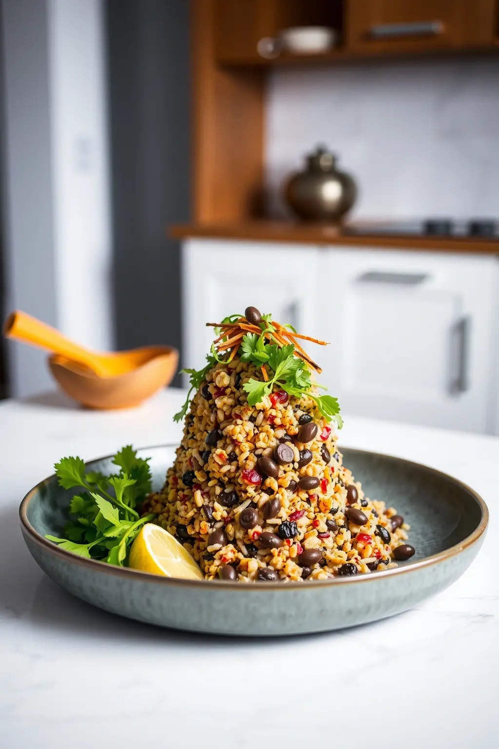 Monster Mash Quinoa Salad - This vibrant salad is a riot of colors and textures, featuring fluffy quinoa, roasted pumpkin, and a sprinkle of ghostly feta. It&rsquo;s a festive feast that packs a punch of nutrition, perfect for little monsters on the go.