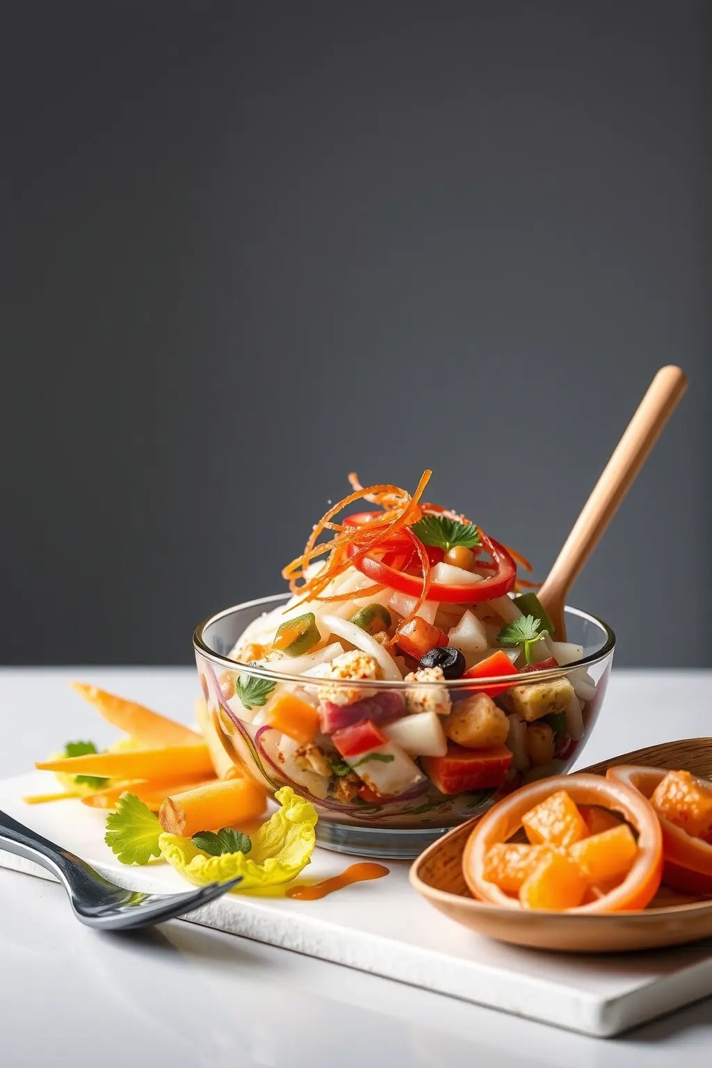Oceanic Essence Bowl - A refreshing medley of seared salmon nestled atop a bed of vibrant avocado, citrus-infused brown rice, and crisp radishes, all harmonized with a touch of sesame and dill. This bowl evokes the tranquility of coastal shores, infusing your meal with an ocean breeze.