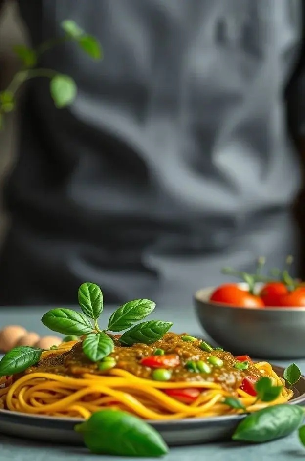 Pesto & Pea Poetry - This creamy pesto pasta dances with sweet peas and a sprinkle of Parmesan, offering a delightful balance of richness and freshness. It&rsquo;s a timeless bowl that sings of spring.
