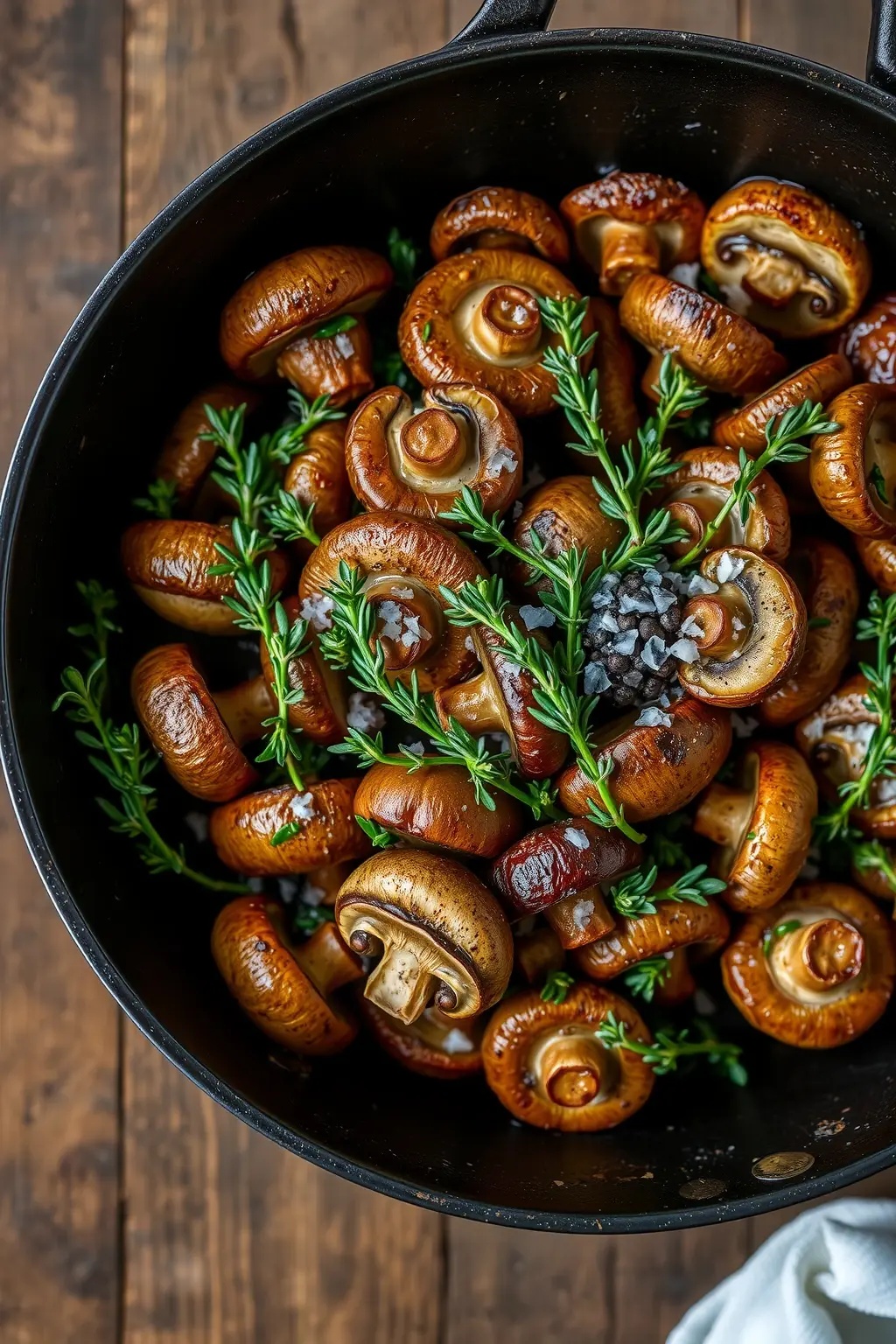 Mushroom & Thyme Reverie - A fragrant tapestry of wild mushrooms, earthy garlic, and delicate thyme, all cocooned in a silken embrace of white wine and cream. This dish evokes the serenity of a woodland retreat, inviting you to savor each rich, velvety mouthful.