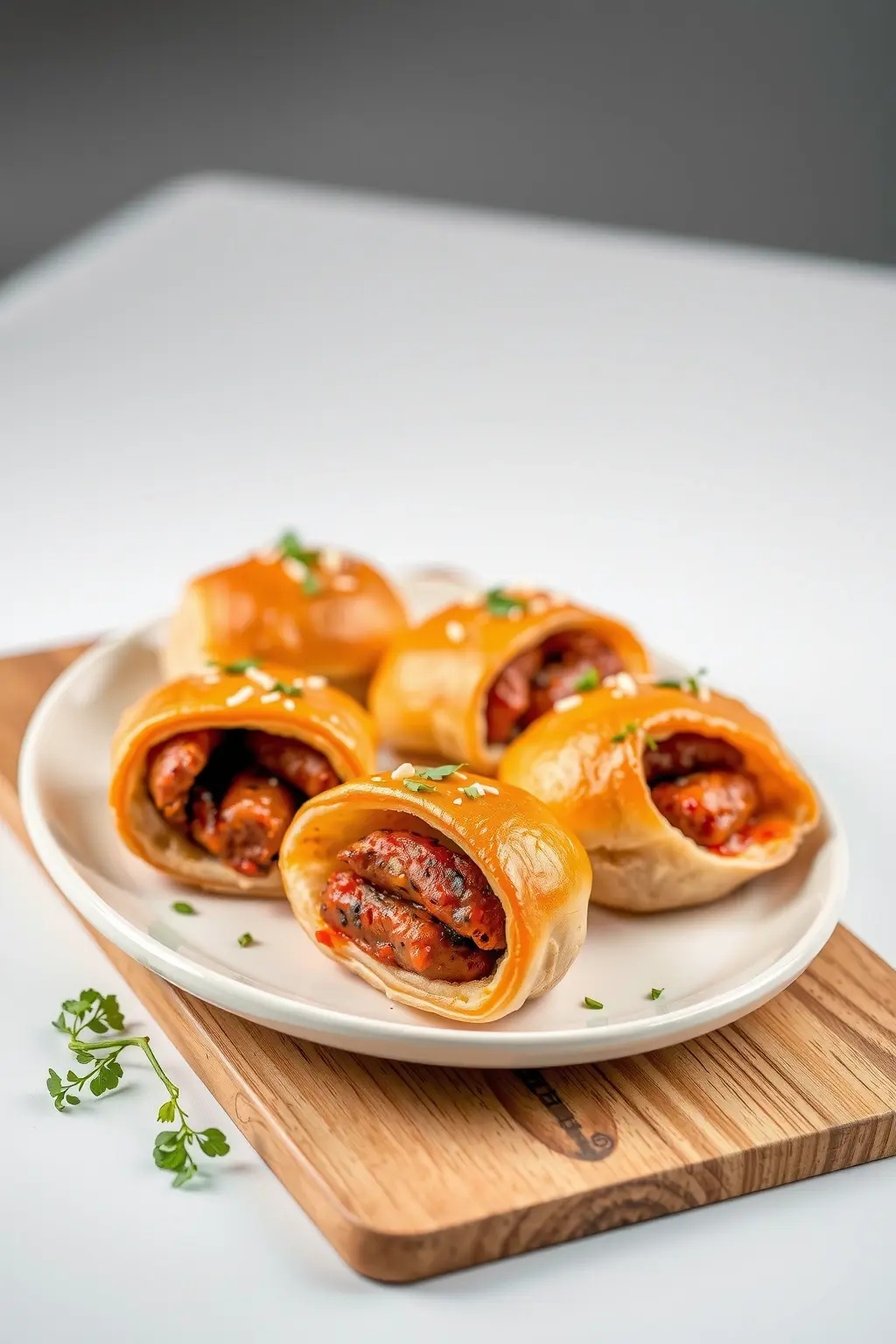 Savory Sausage Symphony Rolls - Juicy sausage links snuggled in a cozy embrace of fluffy scrambled eggs and wrapped in a golden pastry blanket. These rolls are the ultimate comfort food, designed to bring warmth to your mornings and joy to your taste buds.