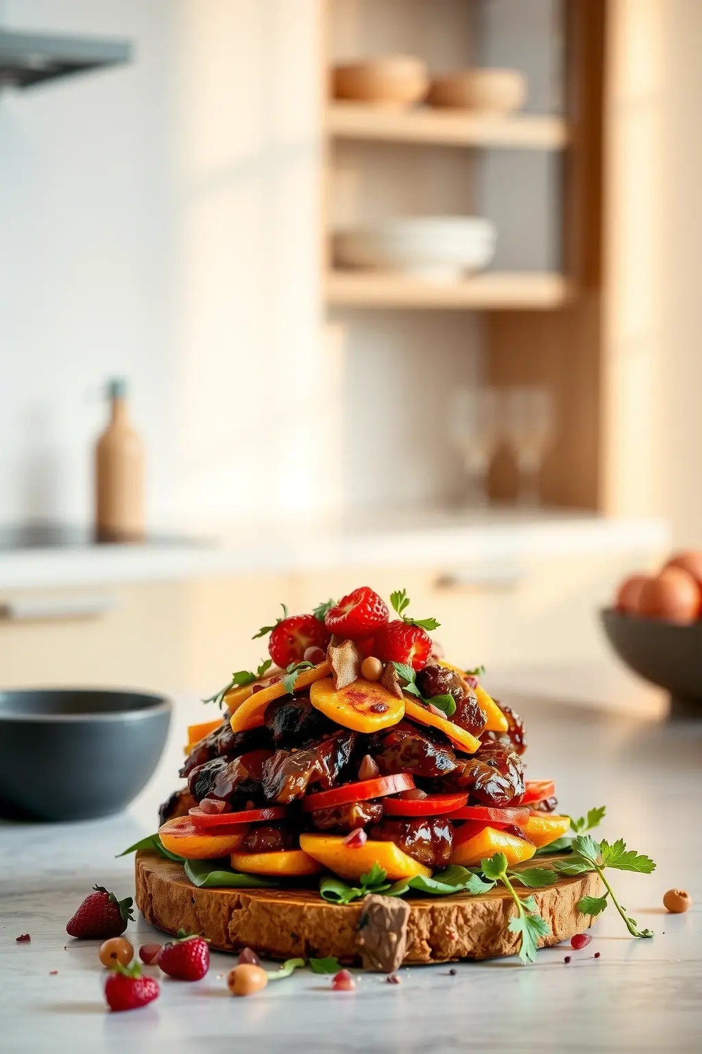 Savory Sunrise Symphony - Embrace the unexpected with this savory twist on the traditional. Infused with aromatic herbs, a hint of citrus, and topped with crunchy seeds, this dish redefines overnight oats as a sophisticated breakfast or light lunch.