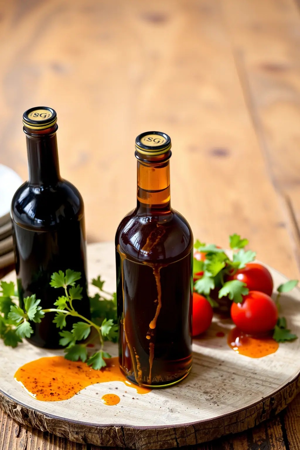 Sunset Drizzle Vinaigrette - An enchanting blend of olive oil, zesty lemon, and aromatic oregano, this dressing captures the essence of a Mediterranean sunset, elevating your salad with a radiant finish.