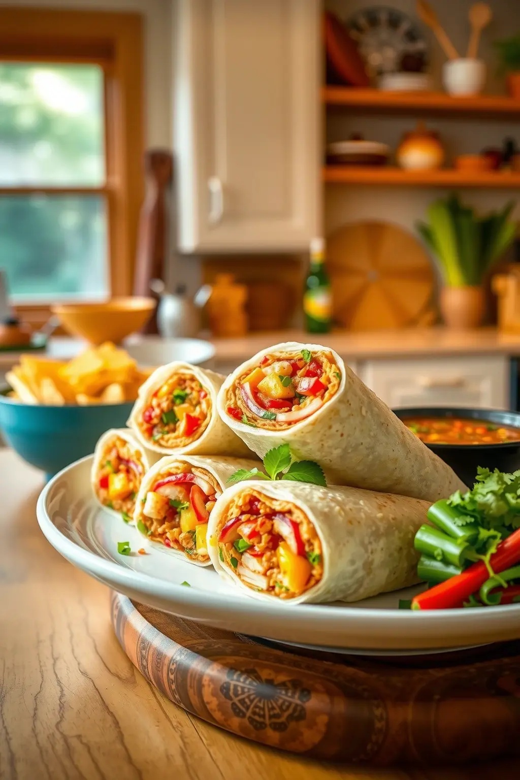 Zingy Fiesta Rolls - Turn up the flavor with these dynamic wraps, where spicy radishes meet creamy avocado and a sprightly cilantro-lime sauce. Each roll is a fiesta of taste that leaves your palate tingling and your heart delighted.
