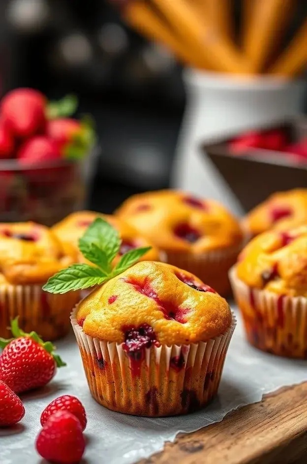 Zesty Berry Burst Muffins - Awaken your senses with a delightful explosion of fresh berries and a hint of lemon zest, these muffins make mornings feel both vibrant and elegant&mdash;a true culinary celebration!